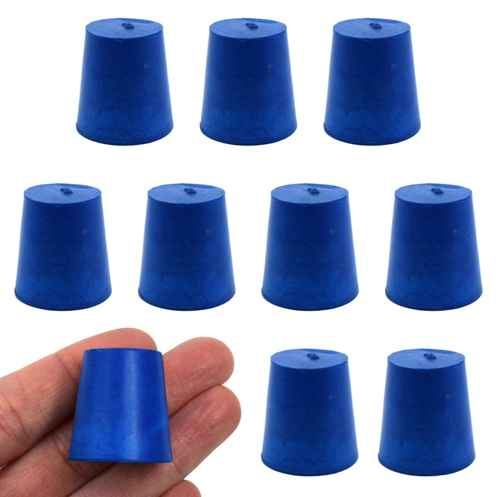 Neoprene Stopper ASTM Solid - Blue ASTM Size: #3 - 18mm Bottom, 24mm Top, 25mm Length - Pack of 10