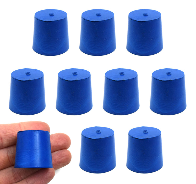 Neoprene Stopper ASTM Solid - Blue ASTM Size: #5 - 23mm Bottom, 27mm Top, 25mm Length - Pack of 10