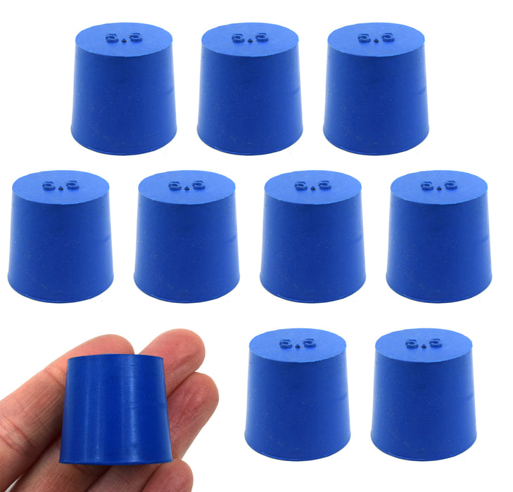Neoprene Stopper ASTM Solid - Blue ASTM Size: #5.5 - 24mm Bottom, 28mm Top, 25mm Length - Pack of 10