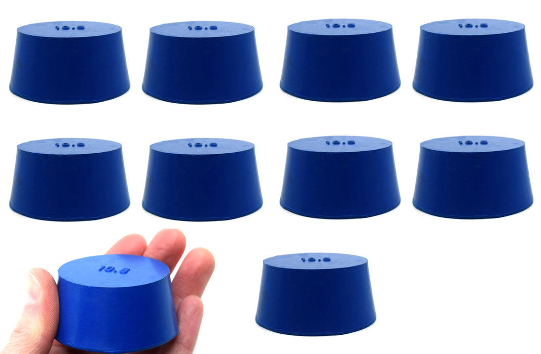 Neoprene Stopper ASTM Solid - Blue ASTM Size: #10.5 - 45mm Bottom, 53mm Top, 25mm Length - Pack of 10