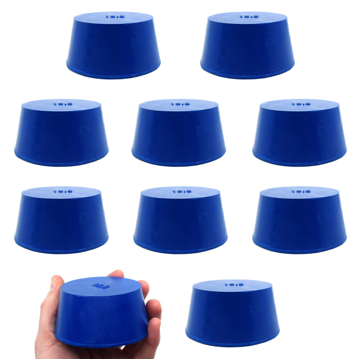 Neoprene Stopper ASTM Solid - Blue ASTM Size: #13.5 - 62mm Bottom, 75mm Top, 35mm Length - Pack of 10