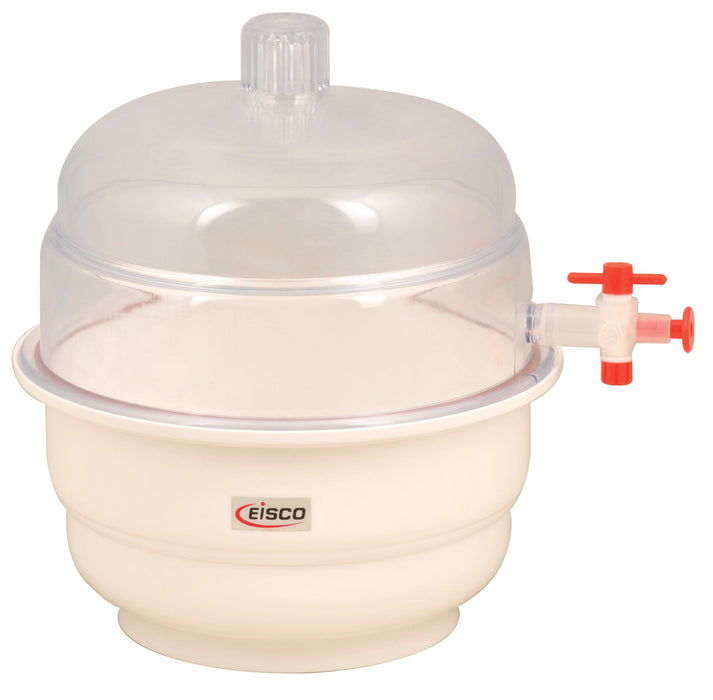 Desiccator - Vacuum, 30cm, made of Polypropylene and Polycarbonate