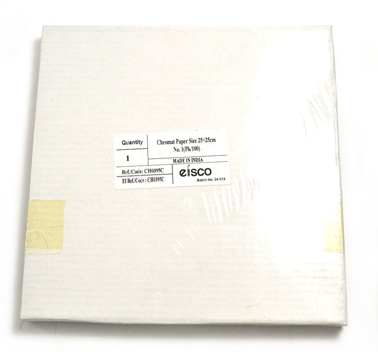 Chromatography Filter Paper Sheet, size 25x25cm, No. 1, pk of 100