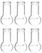 Boiling Round Bottom 50mL Wide Neck Flask, Beaded Rim, Borosilicate Glass - Eisco Labs, Pack of 6