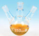 Flask Distilling round bottom, cap. 1000ml, borosilicate glass, three neck at angle, center socket 24/29, side socket 14/23