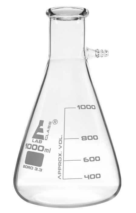 Filtering Flask, 1000ml - Integral Side Arm - Graduated - Borosilicate Glass
