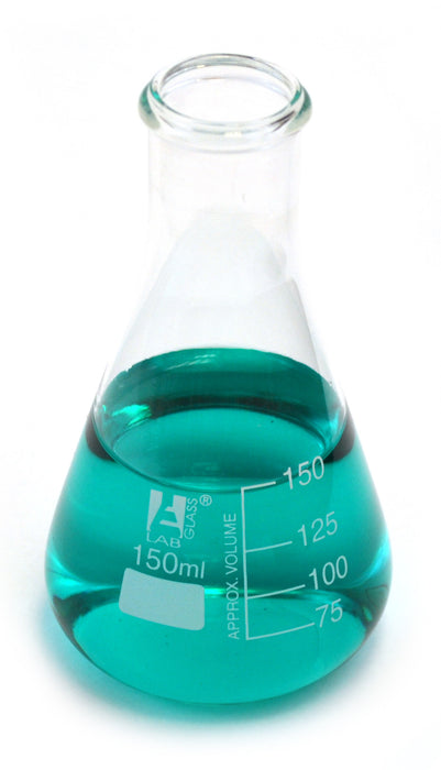 Eisco Labs Glass Erlenmeyer Narrow Neck Flask 150ml, borosilicate ( Single flask )
