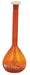 Flask Volumetric Amber class 'A', cap. 10ml, fitted with polypropylene stopper, borosilicate glass