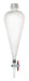 Separating Funnel, Polypropylene - 250ml Capacity, PTFE Key Stopcock, Leakproof Threaded Screw Cap - Eisco Labs