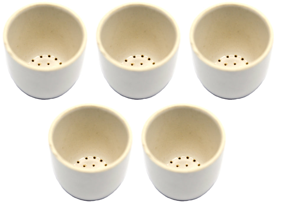 Cruicble Gooch (Pack of 5), Porcelain Filtering Crucible, 30ml Capacity - Eisco Labs