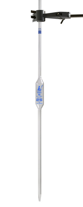 Volumetric Pipette, 25mL - Class B - Blue Color Coded - Blue Graduation - Borosilicate Glass