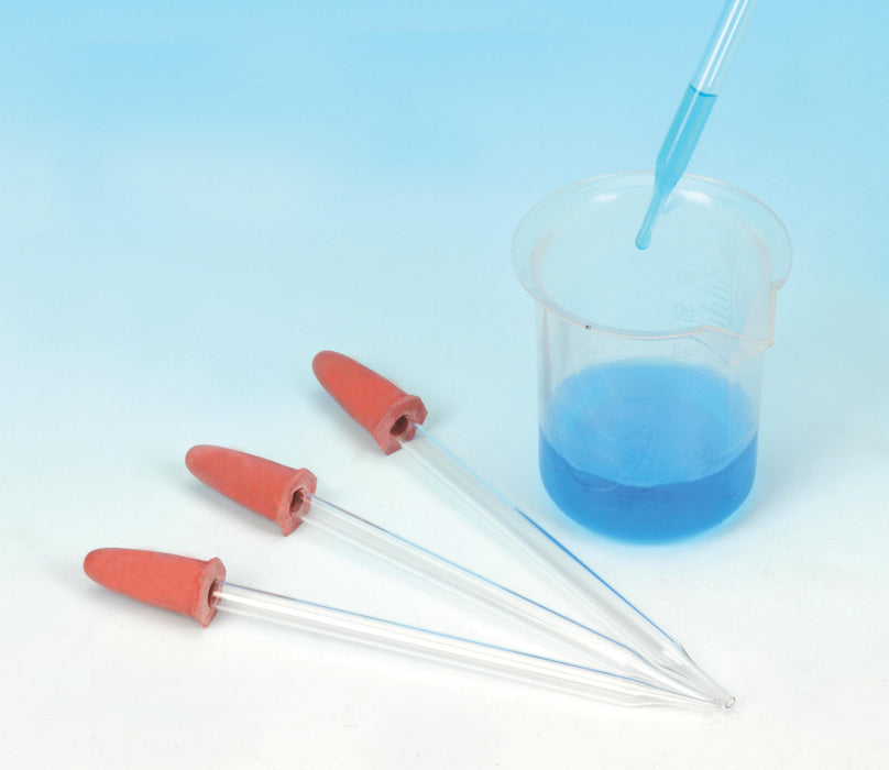 Pipette Dropping, cap. 1.7ml approx. rubber teat, Wide mouth, pk of 10