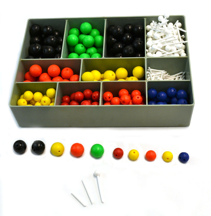 Organic and Inorganic Chemistry Molecular Atomic Model Set - 520 Pieces with Hard Plastic Case