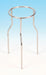 Stand Tripod - Circular, made of steel wire, nickel plated, Ring OD 80mm, height 210mm