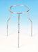 Stand Tripod - Circular, made of steel wire, nickel plated, Ring OD 100mm, height 210mm