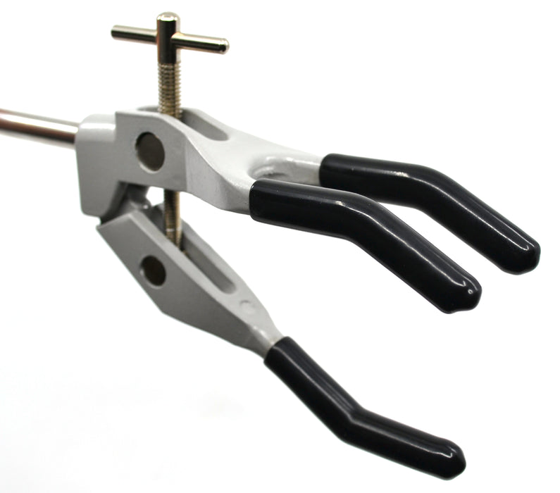 Eisco Large Universal Clamp - 3 Rubber Coated Prongs, 4" (10cm) Maximum Opening, 9.8" (25cm) Total Length