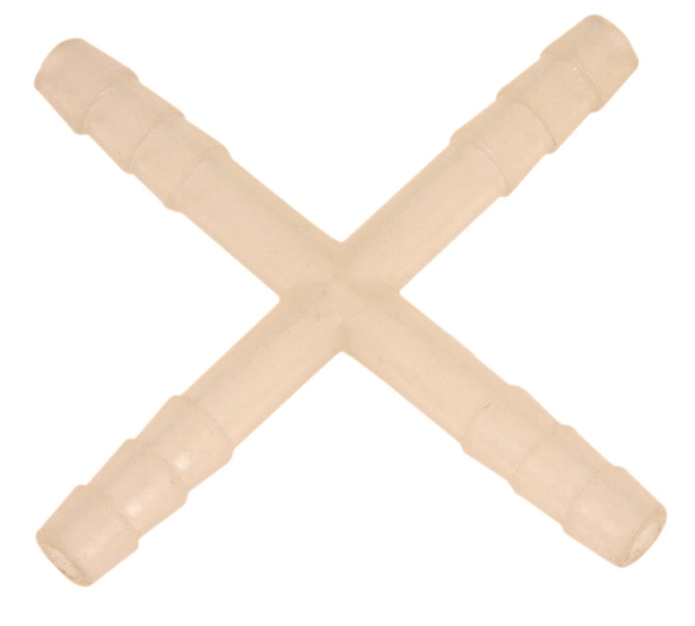 Tubing Connector - Cross, 6mm, Polypropylene
