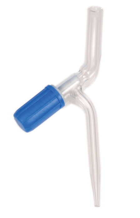 Stopcock, Adapter, Cone/Flexible tubing, Straight connection with Rotaflow key, Cone size 19/26