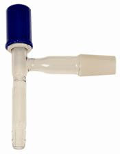 Stopcock, Adapter, Cone/Flexible tubing, right angle connection with Rotaflow key, Cone size 29/32
