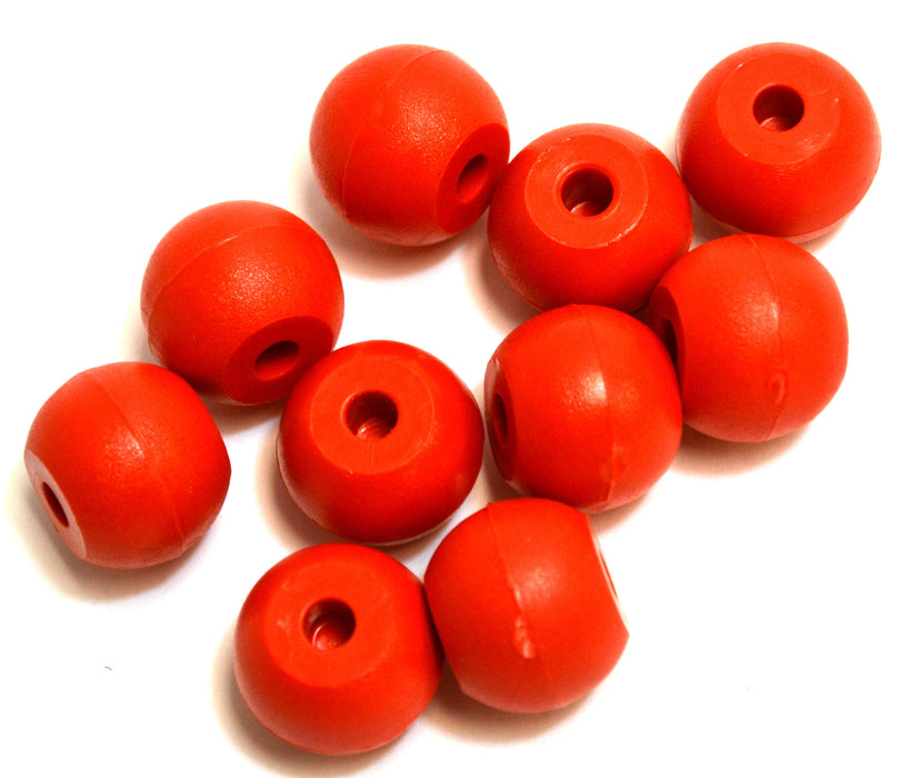 Eisco Labs Molecular Model Part; Red Ball; 2cm; 2 Holes at 180¡; Pk of 10