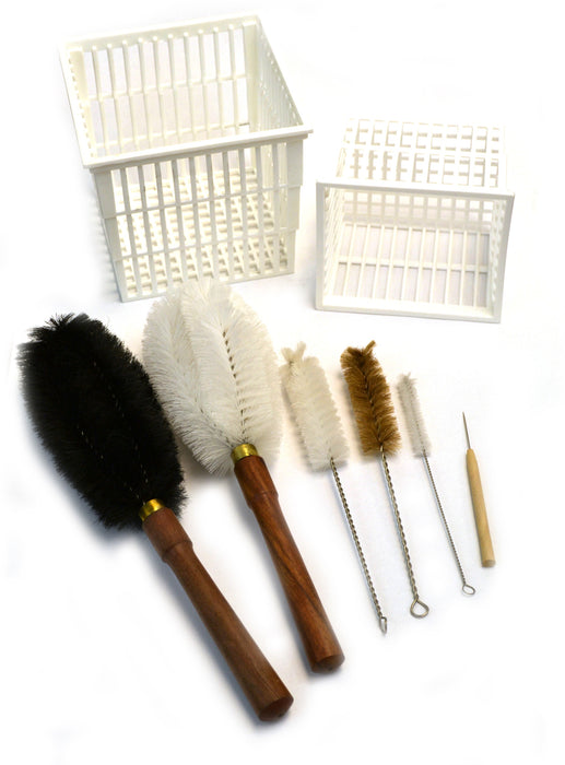 8 Piece Parts washer Cleaning Kit - Baskets and Brushes - hBARSCI