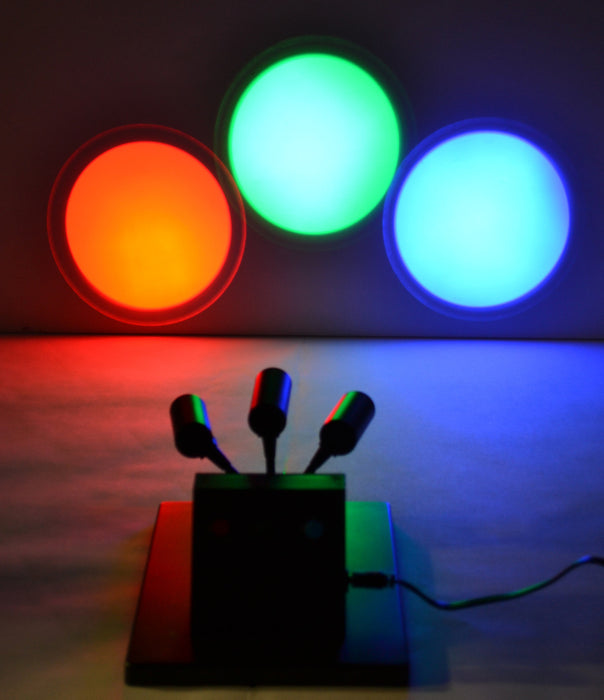 Eisco Labs Color Mixing apparatus - 3 LED Lamps that project Red, Blue ...