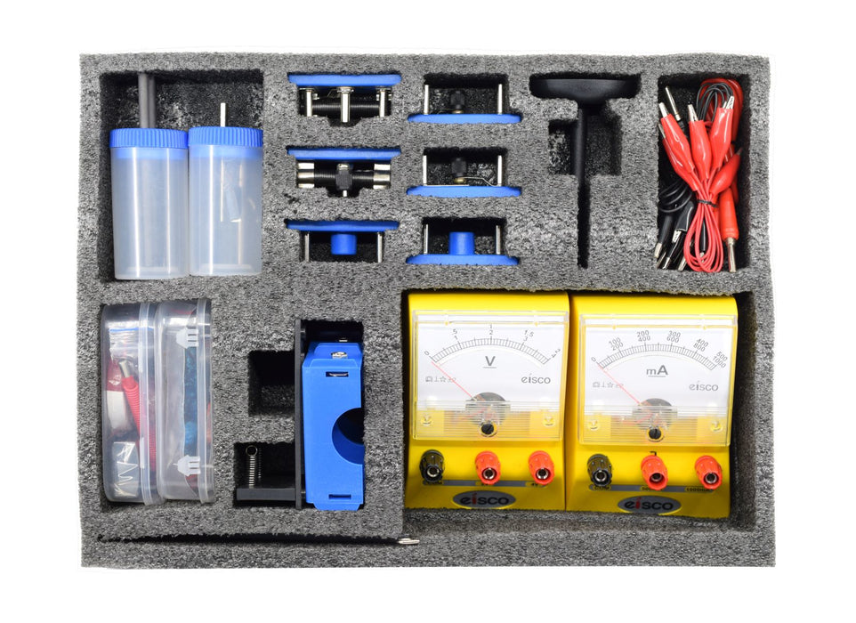 Electricity & Magnetism Components Kit - Variety of Materials for Physics Classroom Experiments in Magnetism & Electricity