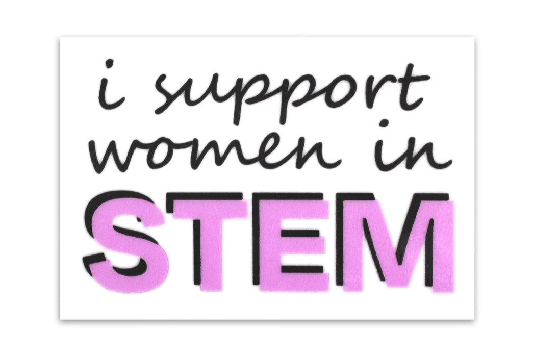 "I Support Women in STEM" Vinyl Sticker, 2 Inch