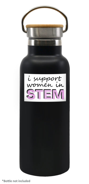 "I Support Women in STEM" Vinyl Sticker, 2 Inch