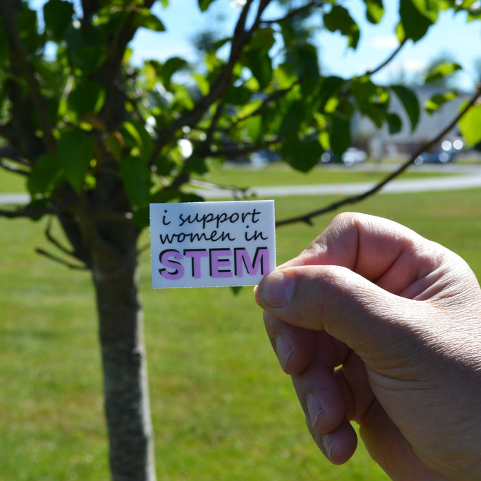 "I Support Women in STEM" Vinyl Sticker, 2 Inch