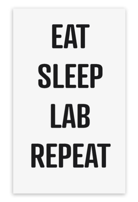 "Eat Sleep Lab Repeat" Vinyl Sticker, 3 Inch