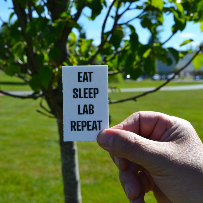 "Eat Sleep Lab Repeat" Vinyl Sticker, 3 Inch