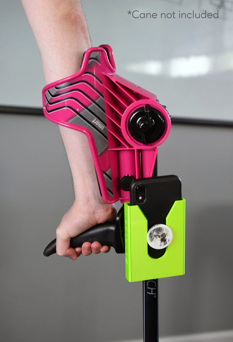 Cane Mount Mobile Phone Holster - Accommodates Most Mobile Phone Models