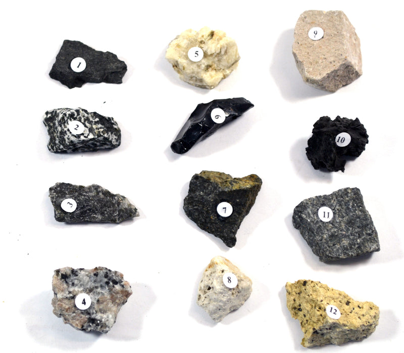 12 Piece Igneous Rocks Kit - Includes Rock Samples