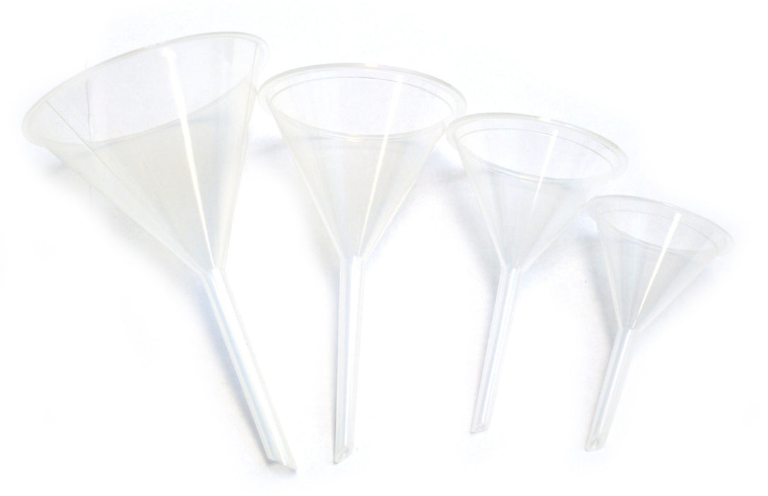 4 piece Plastic Funnel Set - 2 1/4" , 2 3/4", 3 1/4", 3 15/16" - hBARSCI