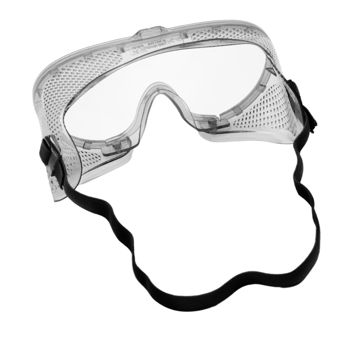Safety Goggles - Vented, Anti-Fog - Elastic Strap, Adjustable Fit
