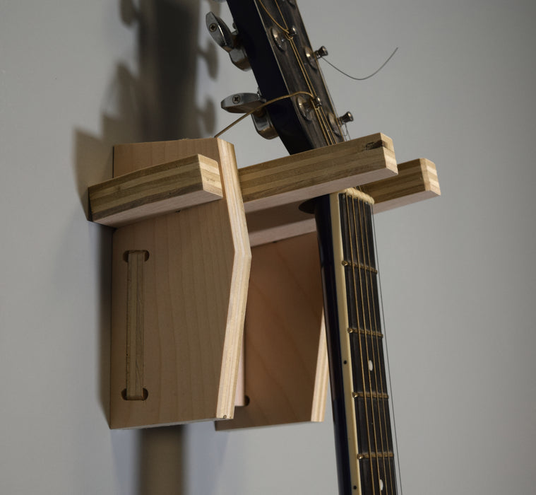 Guitar Wall Mount Hanger Stand - For Electric, Accoustic and Bass Guitars - Wooden