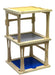 3 Level Stackable Wooden Tower for Building Bricks, 22" Tall - Assemble Yourself, Made in the US - Compatible with All Major Brands - Comes with 3 10"x10" Thick Compatible Base Plates
