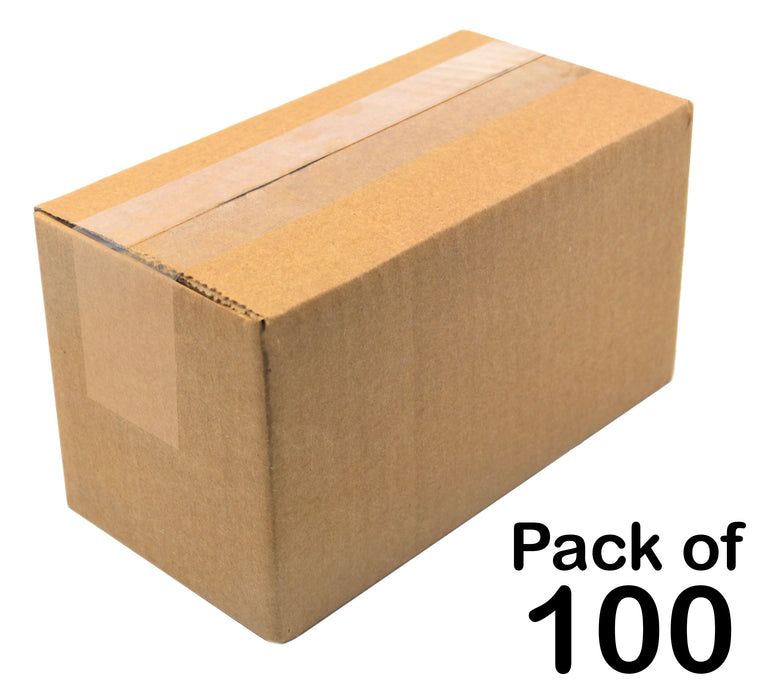 100PK Shipping Box Mailers, 8 x 4 x 4 - Corrugated, Recyclable - Cardboard