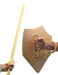Wood Knight's Sword and Shield Set - (1) 25.5 Inch Tall Sword, Made of American Birth Wood, Made in the U.S.A. - The Imagination Series by hBAR