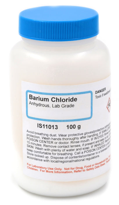 Lab-Grade Barium Chloride, 100g - The Curated Chemical Collection