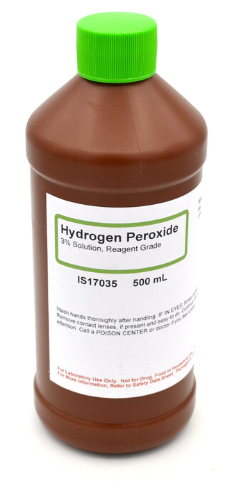 3% Reagent-Grade Hydrogen Peroxide, 500mL - The Curated Chemical Collection