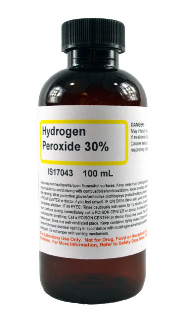 30% Hydrogen Peroxide, 100mL - Reagent Grade - The Curated Chemical Collection