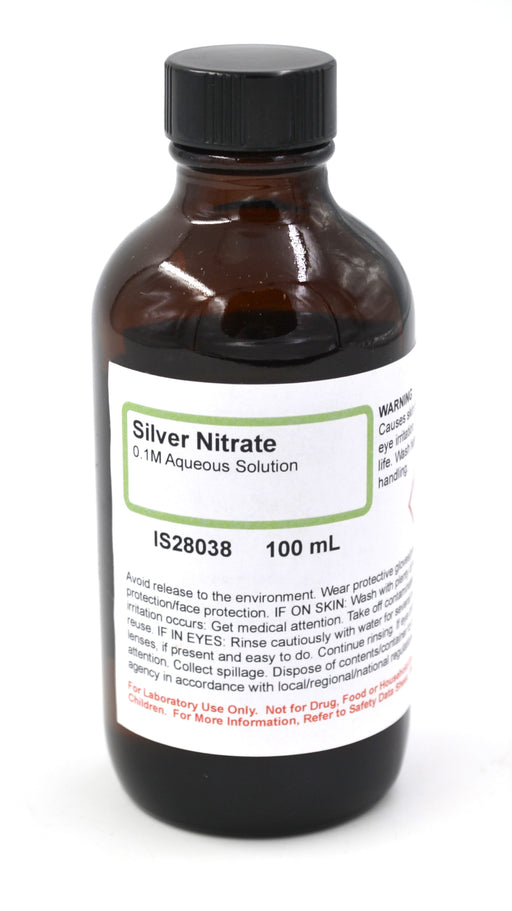 Silver Nitrate Solution, 0.1M, 100mL - The Curated Chemical Collection