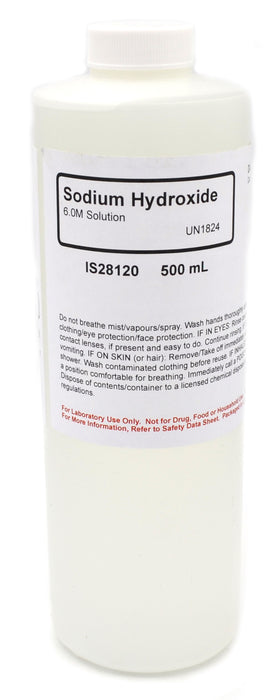 Sodium Hydroxide Solution, 6M, 500mL - The Curated Chemical Collection