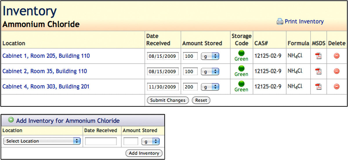 Innovating Science - Aldon Chemical Inventory Management System, Five Year Site License