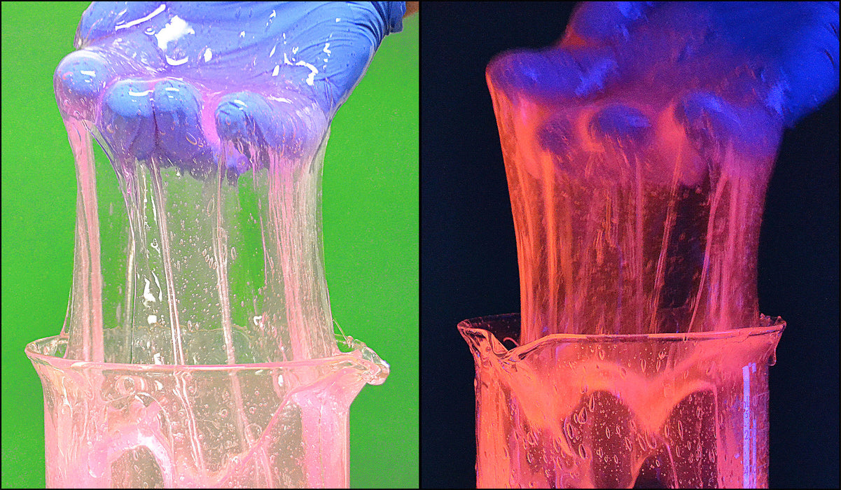 Innovating Science - Fluorescent Slime Using Polyvinyl Alcohol Chemistry Demo Kit