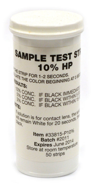 50PK Very High Level Peroxide Test Strips - Food Grade - up 10% Conc.