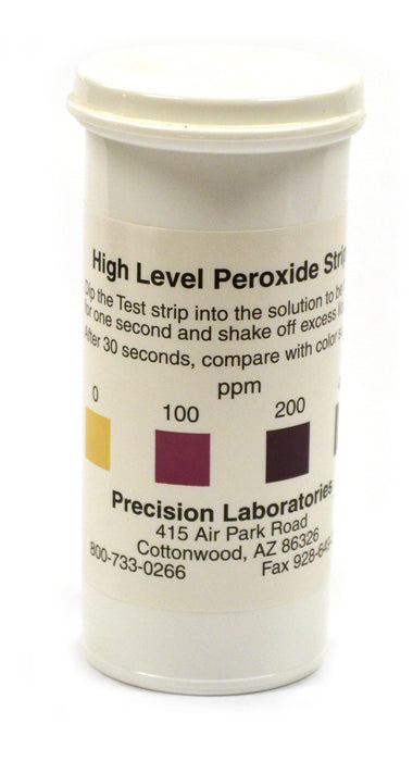 50PK High Level Peroxide Test Strips - 400ppm