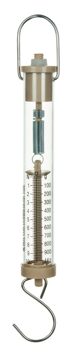 Newton Force Meter Spring Scale - Max Capacity 10N, 1 kg, Dual Scale Labeled